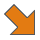 Orange Arrow — Mild Downward Tilt
